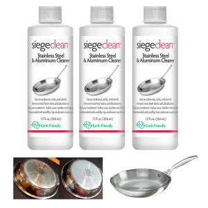 3 Bottles Stainless Steel Aluminum Cleaner Polish Metal 36 Oz Sinks Pots Shine