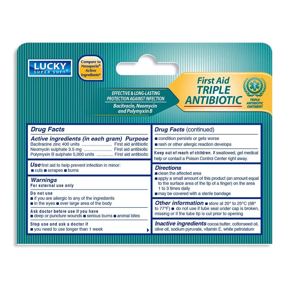 3 PC Triple Antibiotic Ointment First Aid Prevent Infection Wounds Cuts Scrapes