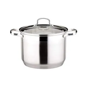 34x26cm/13.4x10.2" Stock Pot w/cover s/s, LESTOCK POT