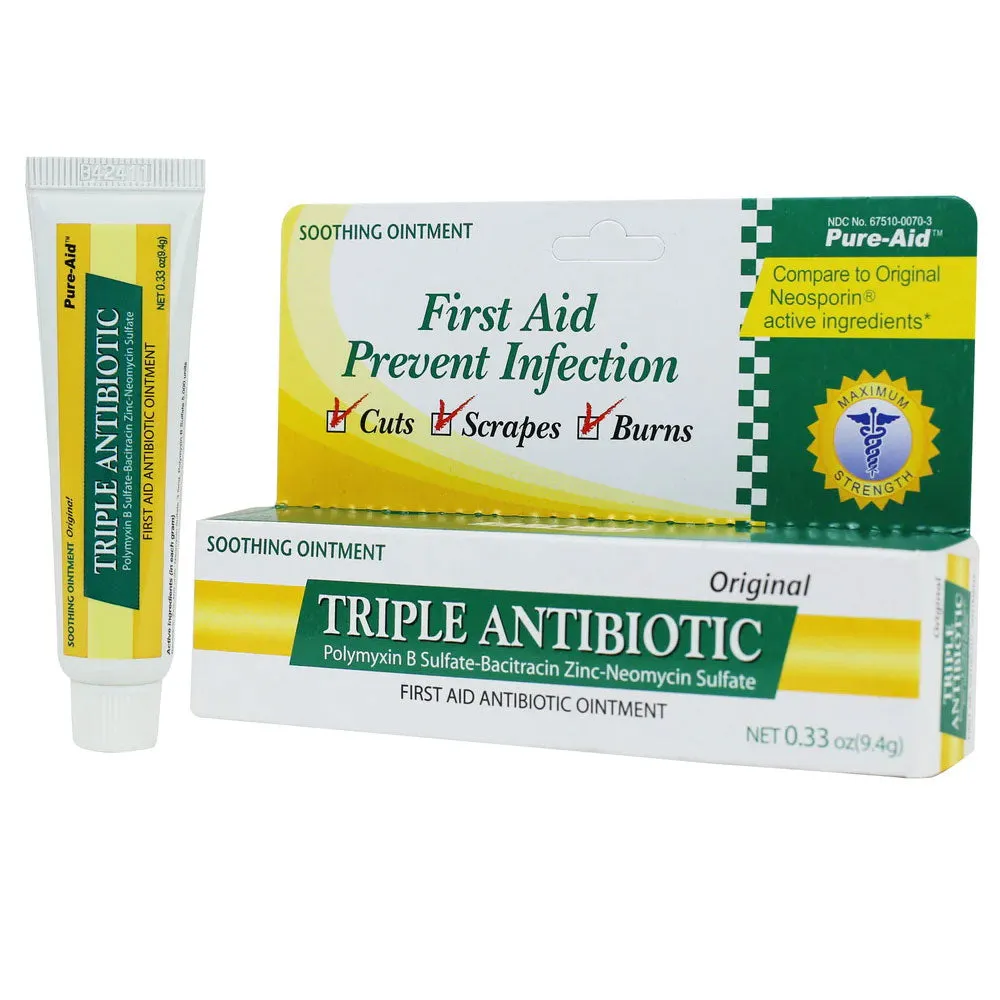 6 Pc First Aid Triple Antibiotic Ointment Bacitracin Neomycin Polymyxin 0.33oz