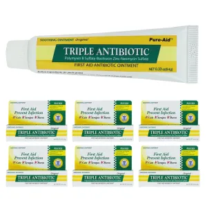 6 Pc First Aid Triple Antibiotic Ointment Bacitracin Neomycin Polymyxin 0.33oz