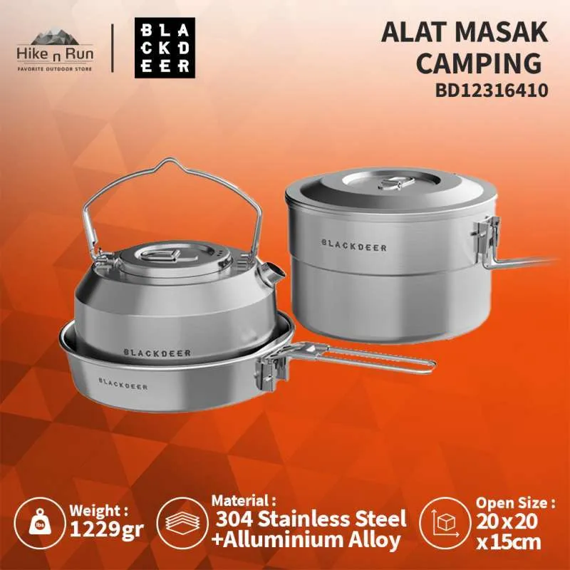 ALAT MASAK CAMPING BLACKDEER BD12316410 NESTING SET COOKWARE