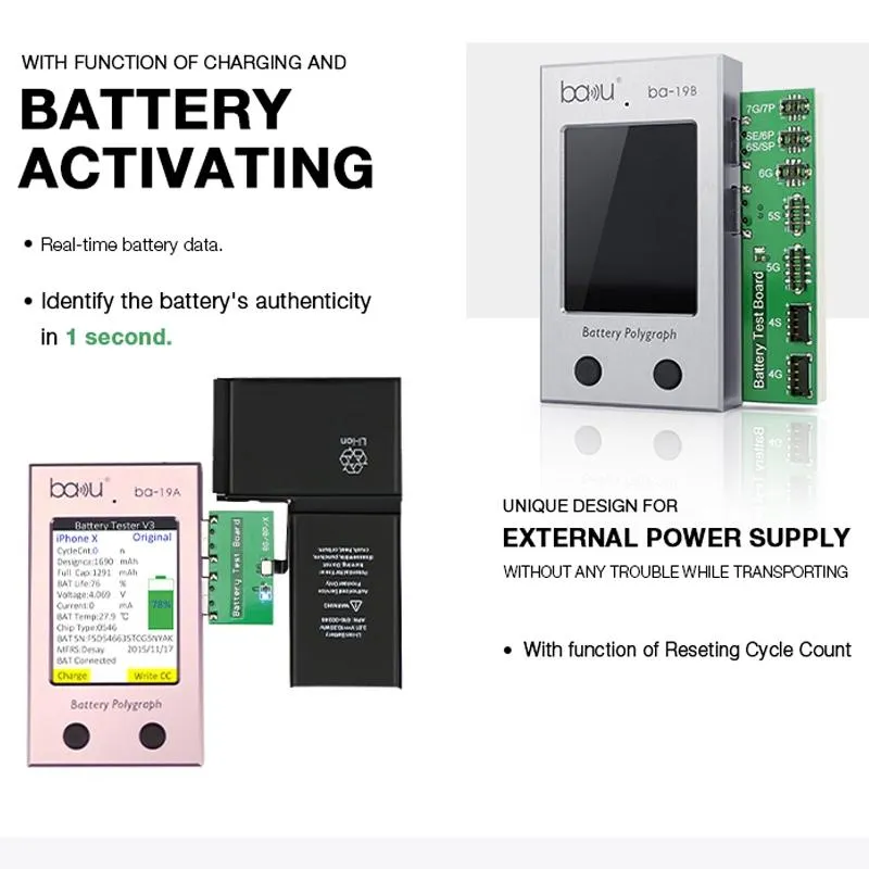 Baku Ba 19a Battery Polygraph for Iphone Battery