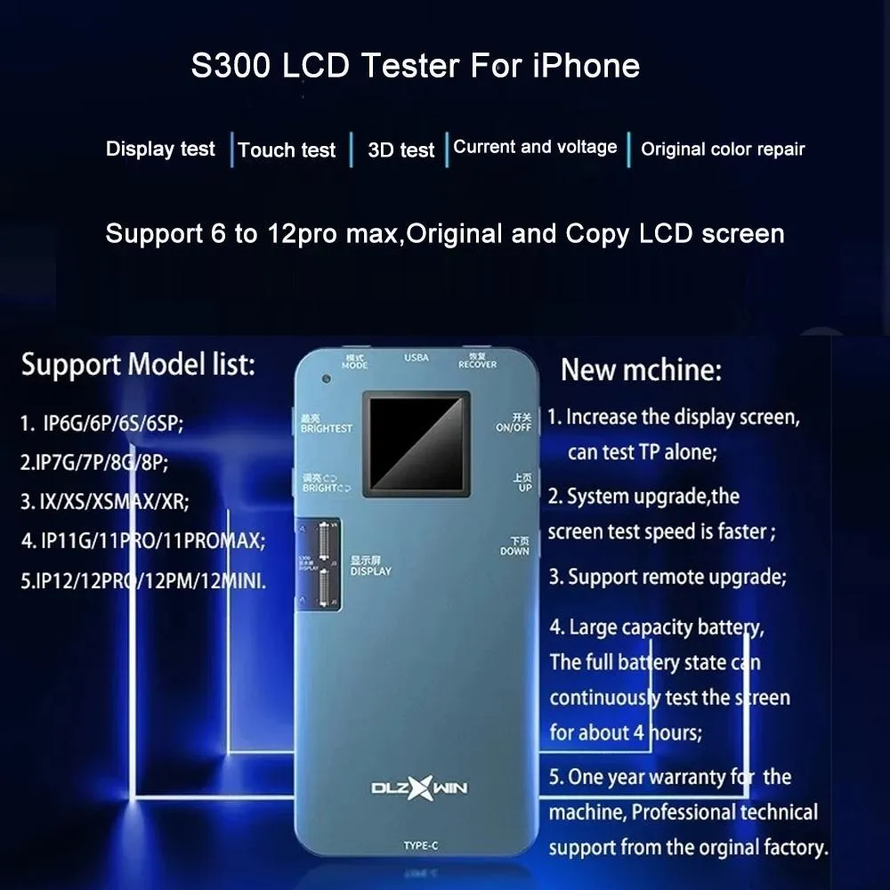 Dl S300 Lcd Screen Tester Tool 3d Touch Test for Iphone 12 11 Xs Xr 8 7 6s Series