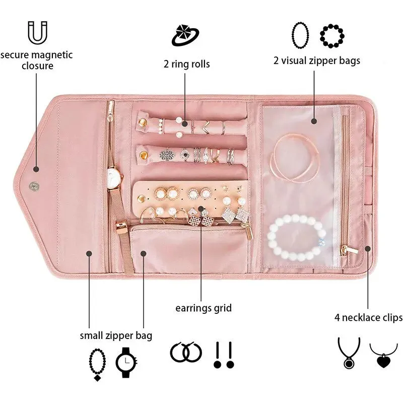 Foldable Portable Travel Jewelry Bag