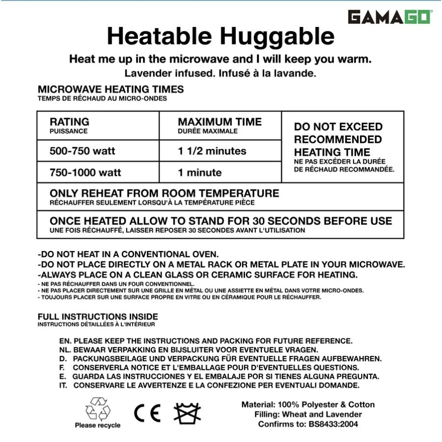 GAMAGO Huggable Heating Pad & Pillow - Pizza