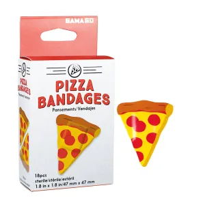 GAMAGO Pizza Adhesive Bandages (Pack of 18)