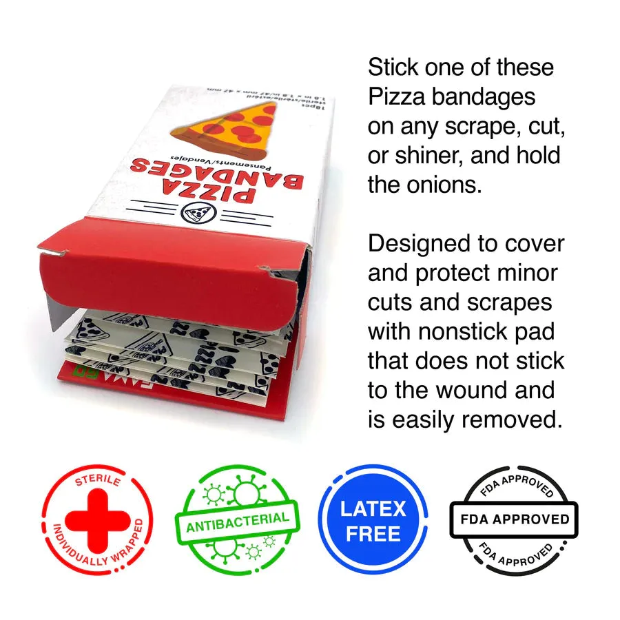 GAMAGO Pizza Adhesive Bandages (Pack of 18)