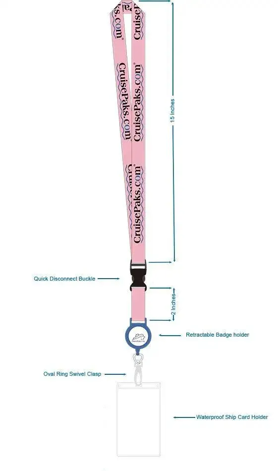 Lanyard ID Card Holder | Cruise Essentials - CruisePaks | Two Pack