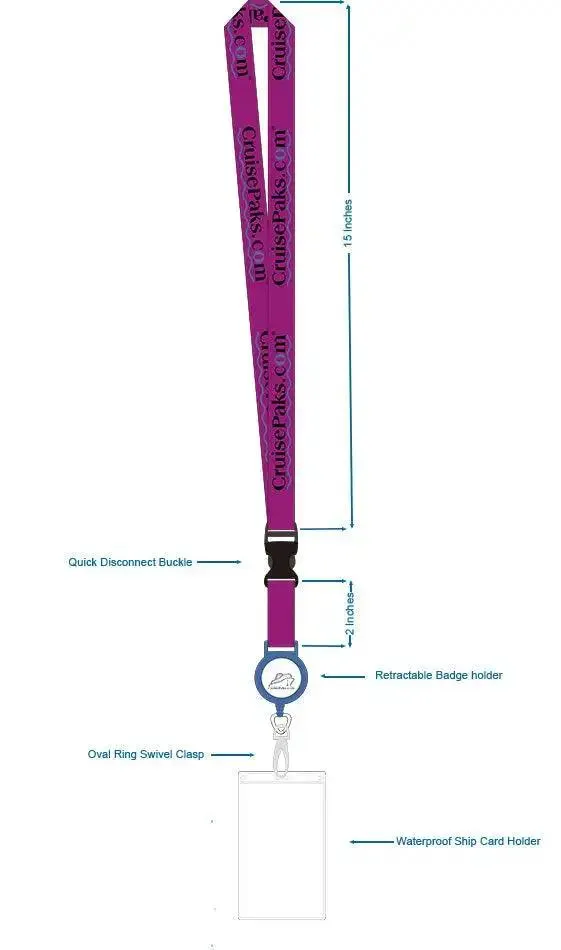 Lanyard ID Card Holder | Cruise Essentials - CruisePaks | Two Pack