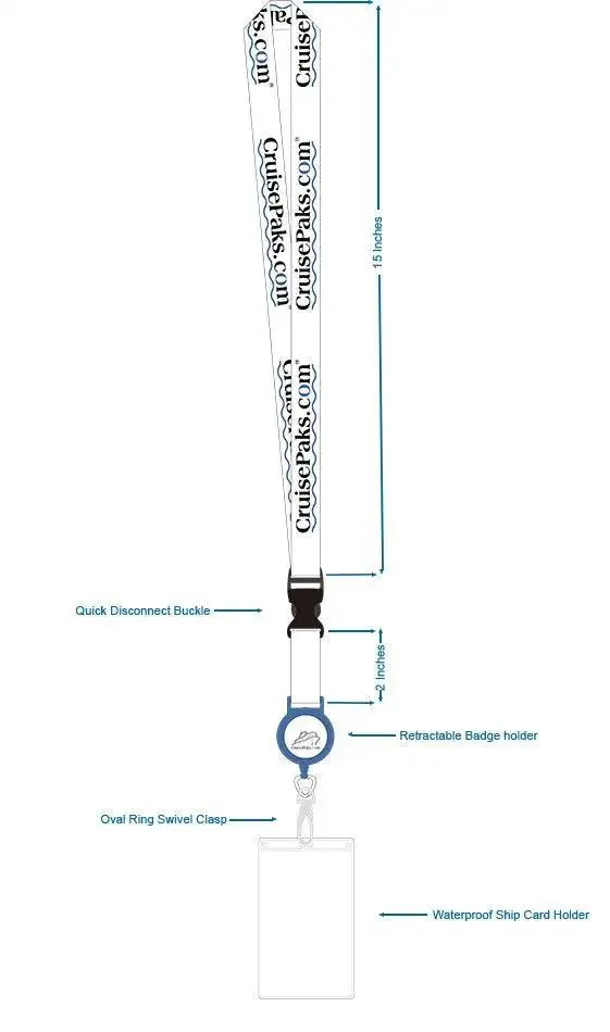 Lanyard ID Card Holder | Cruise Essentials - CruisePaks | Two Pack