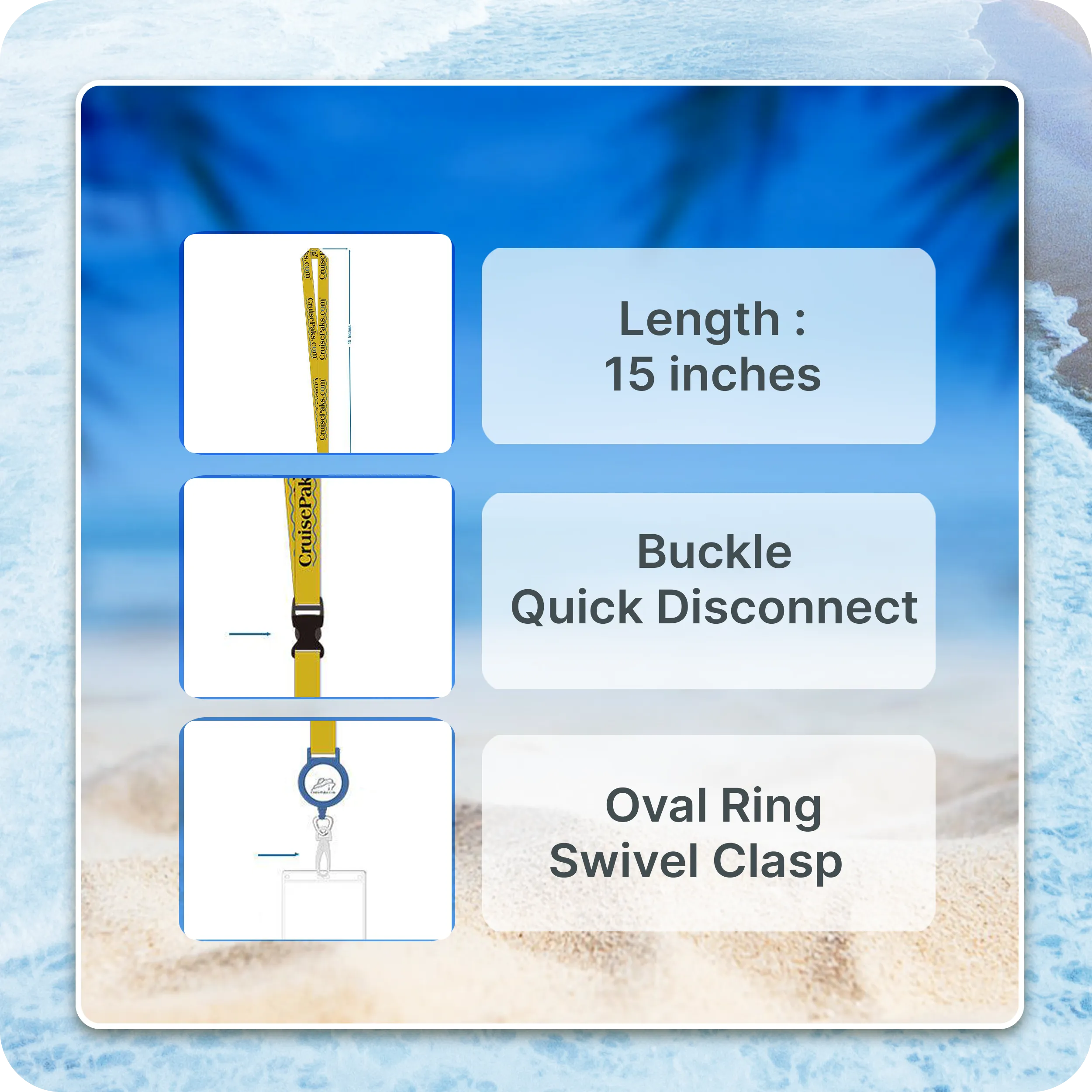 Lanyard ID Card Holder | Cruise Essentials - CruisePaks | Two Pack