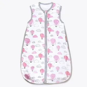Masilo Organic Muslin Sleeping Bag - Up, Up & Away(Pink)